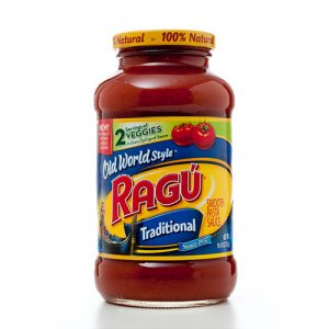 Jar of spaghetti sauce